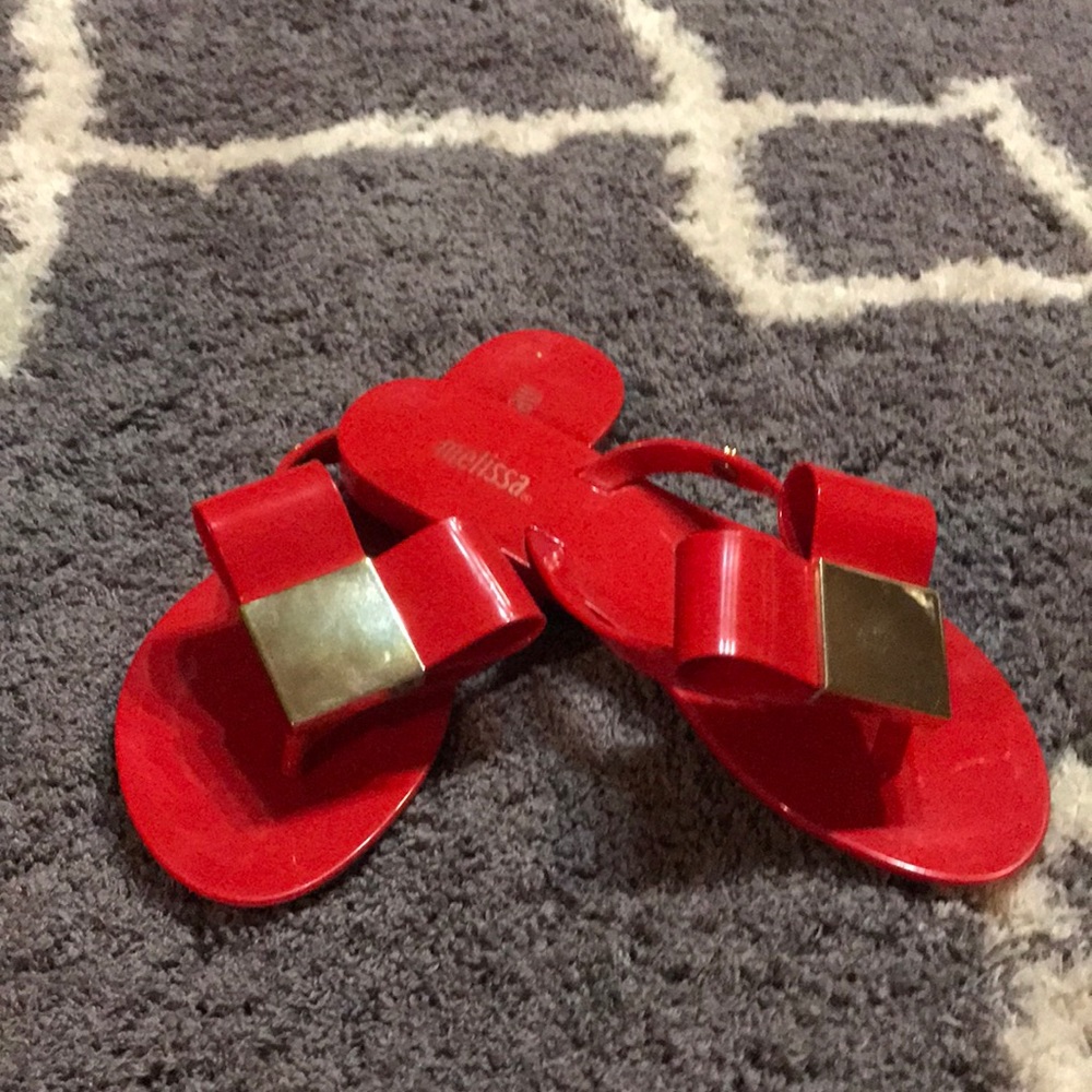Melissa-Red flip flops - Picture 3 of 8